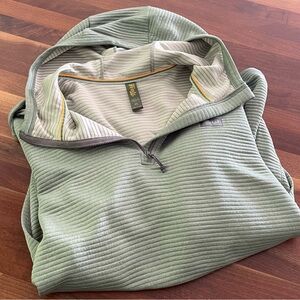 Sage Green Zip Up Sweater with Hood